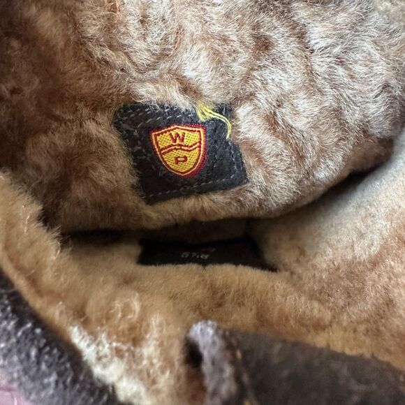 COLE HAAN Kody Tall Brown Suede Shearling lined Lug Boots Sz 8.5 - Picture 10 of 10